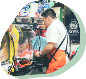 松田氏の仕事風景